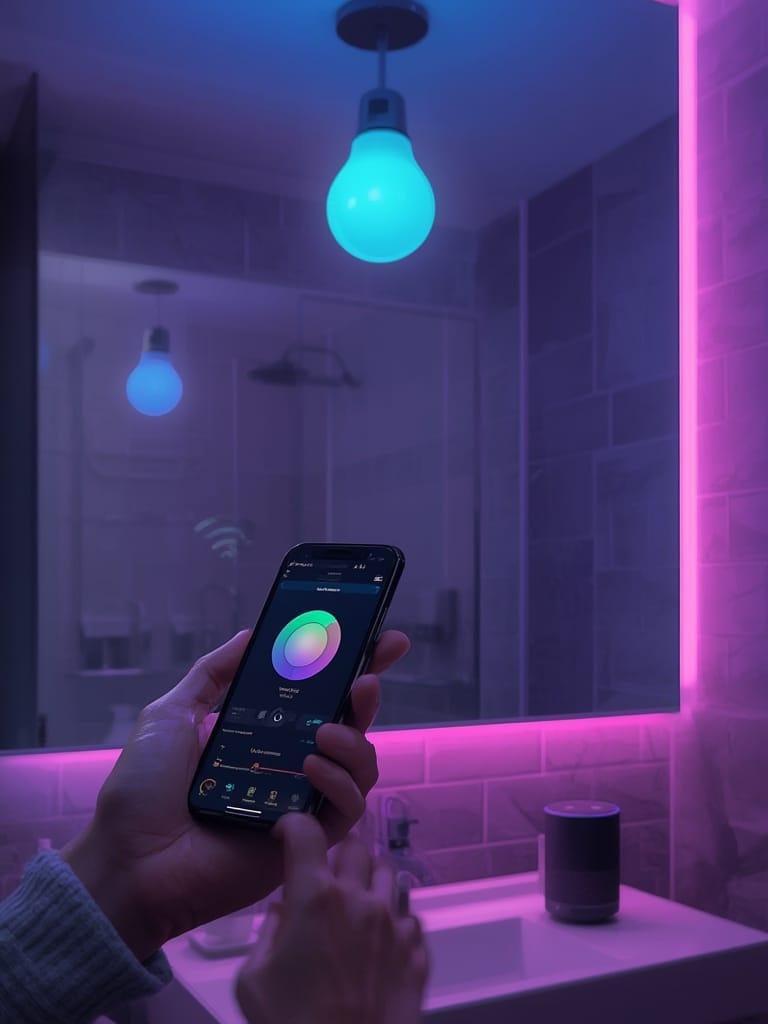 smart bulb in action