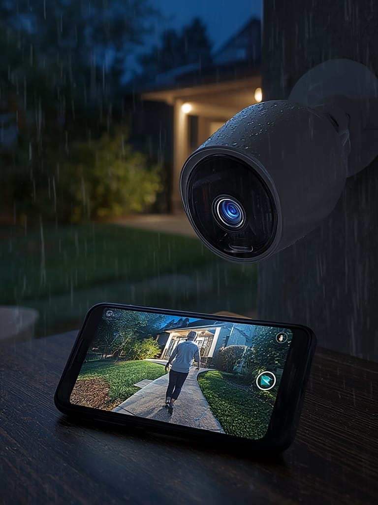 outdoor camera in action