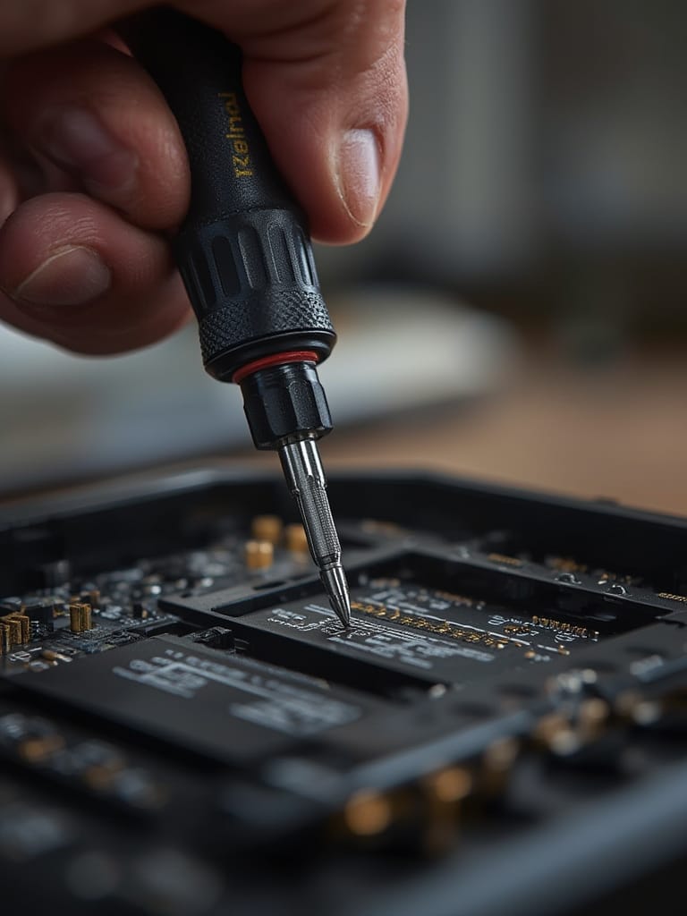 precision screwdriver in action