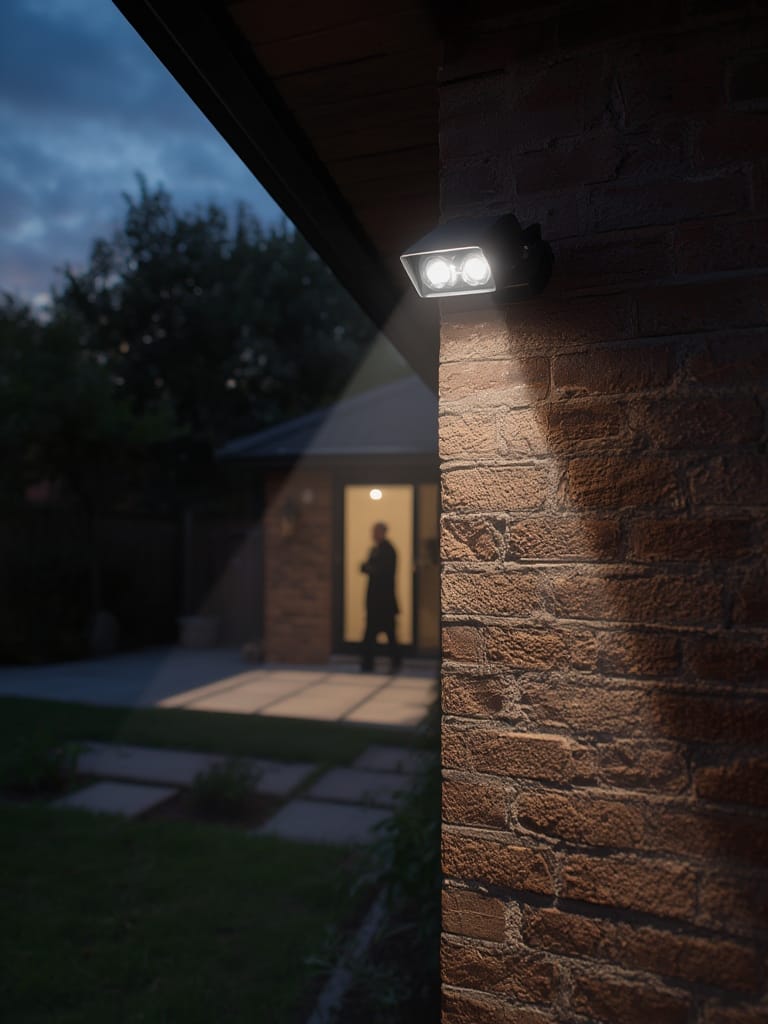 floodlight camera in action