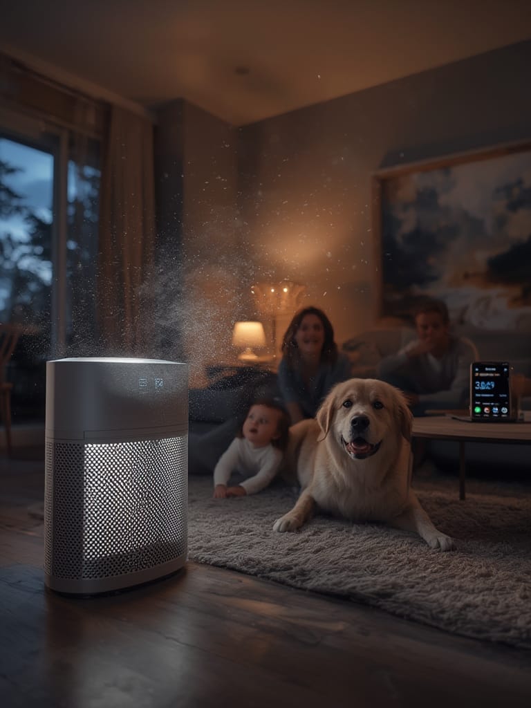 HEPA purifier in action
