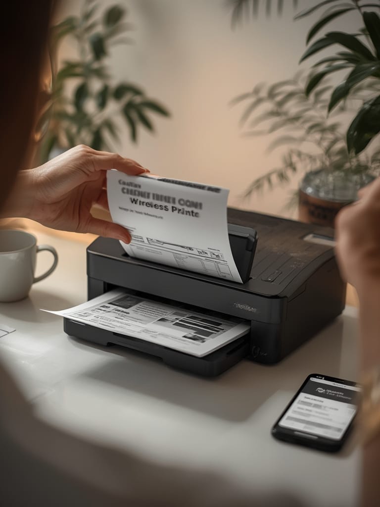 monochrome printer in action