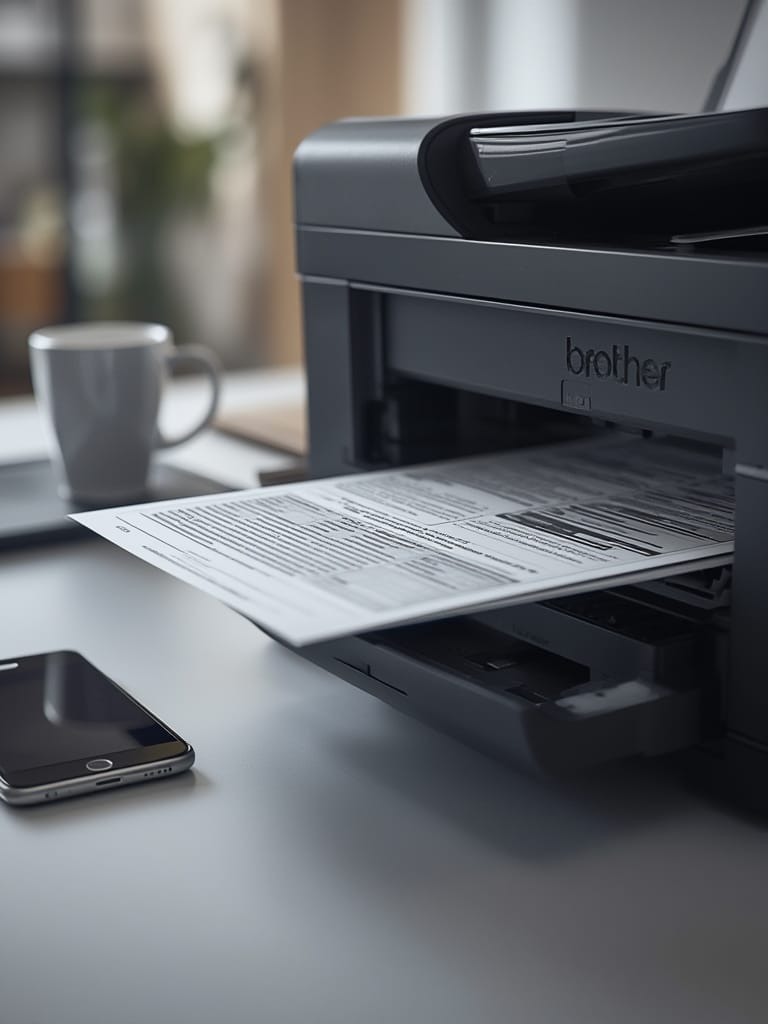 laser printer in action